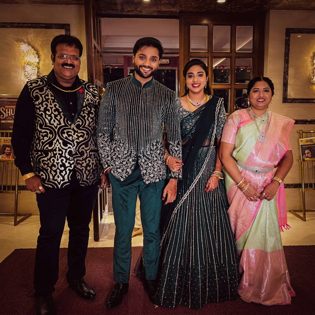 The YK Fabric Studio family in handcrafted Indian occasion wear, continuing a tailoring legacy established in 1988
